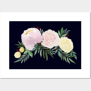 Romantic roses floral bouquet arrangement Posters and Art